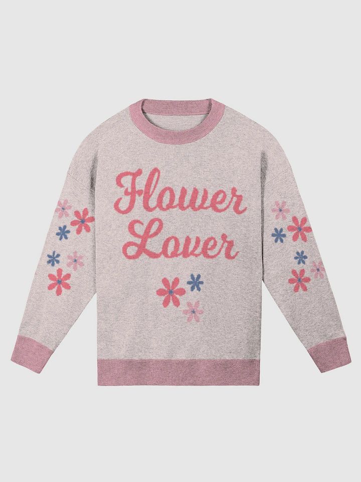 Pink Flower Lover Jacquard Crewneck product image (1)