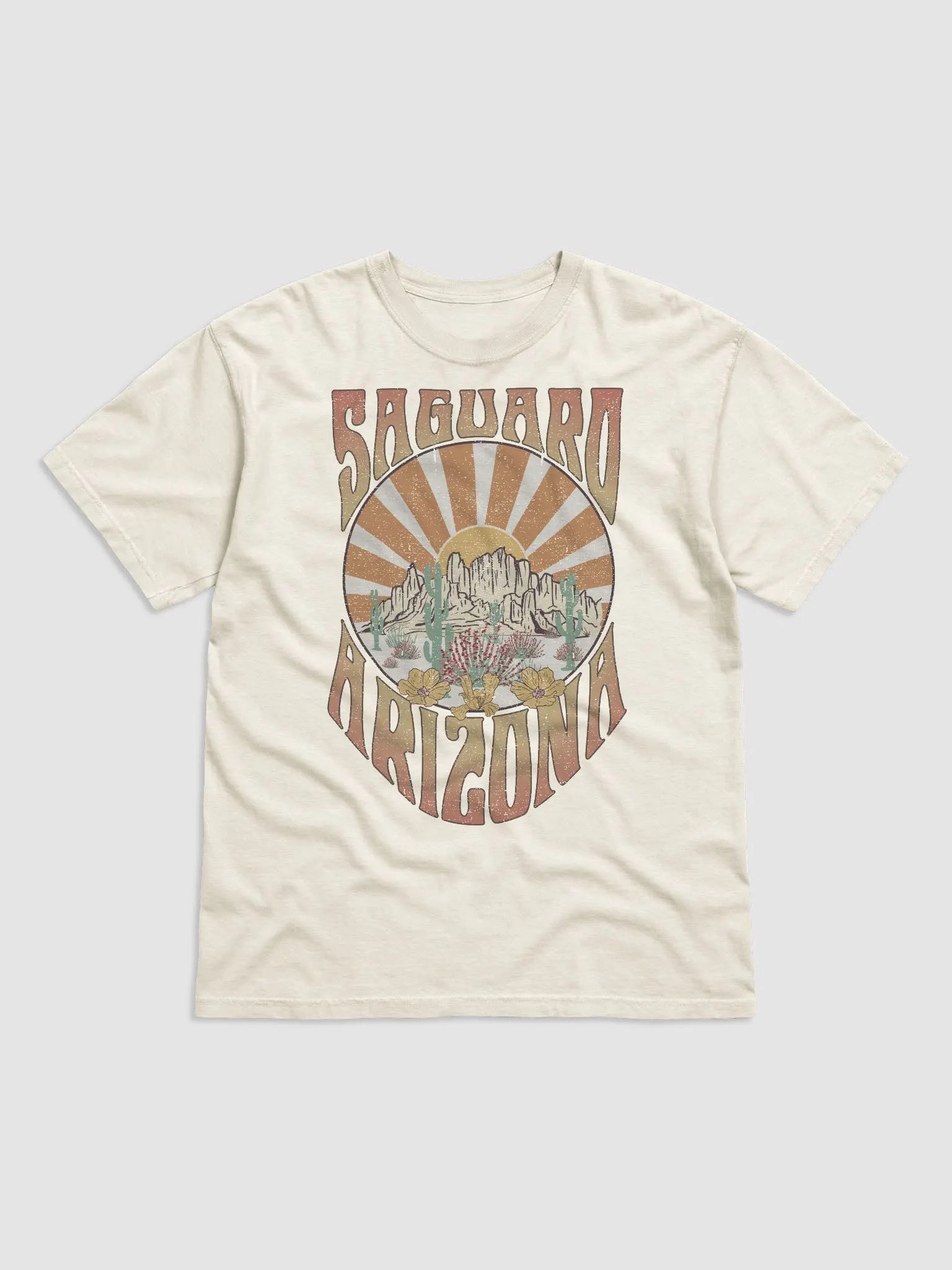 Saguaro National Park, Arizona 2 Tee | Art Nouveau-Style Western T-Shirt for Travel and Road Trips product image (11)
