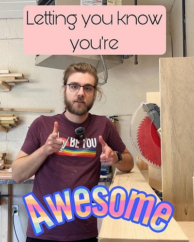 Just letting you know… you’re awesome! New video coming soon about building DIY pride flags. 🏳️‍🌈 

#EnbyDIY