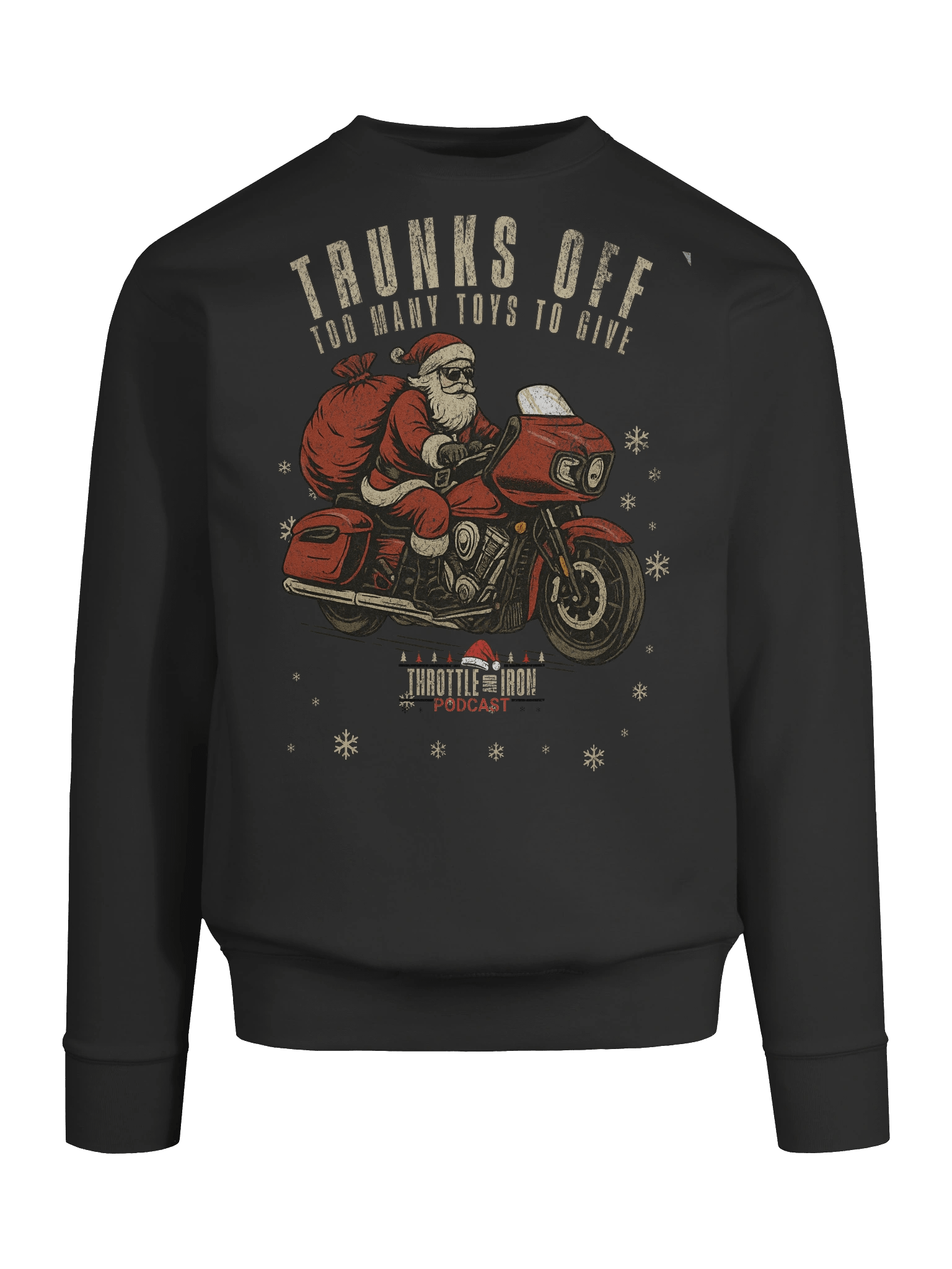 Throttle and Iron “Trunks Off” Christmas Sweatshirt (IMC) product image (9)