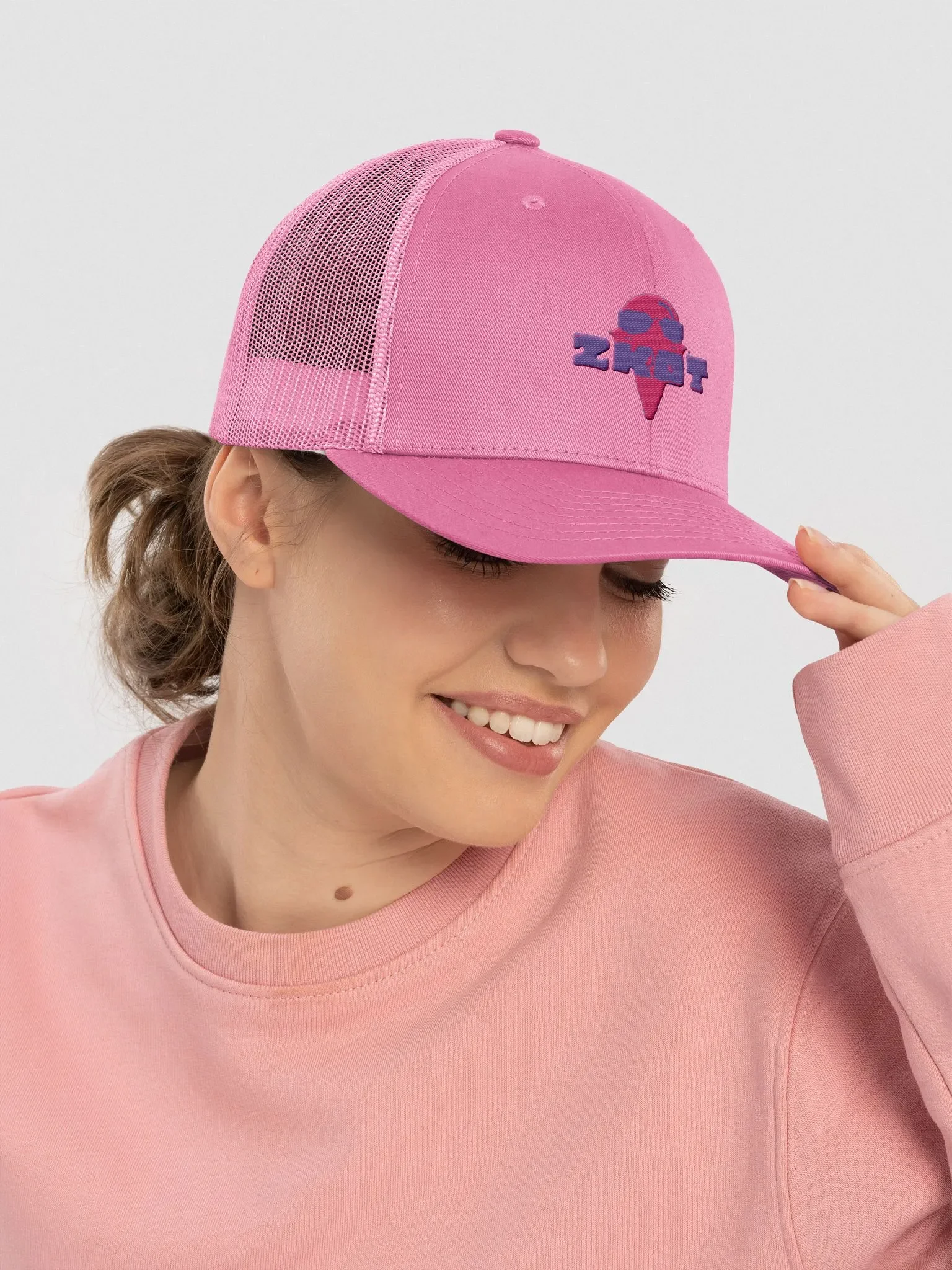 Pink Logo ZKOT Trucker Cap - Show your Support with Style - Headwear product image (5)