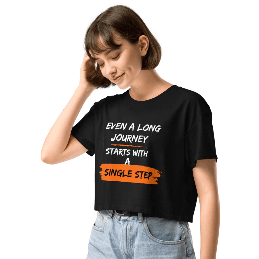 Women's Premium Crop Top with Chinese Proverb product image (10)