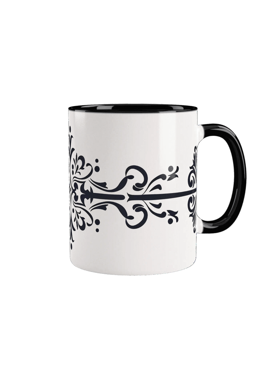 Elegant Floral Divider Ceramic Mug product image (2)