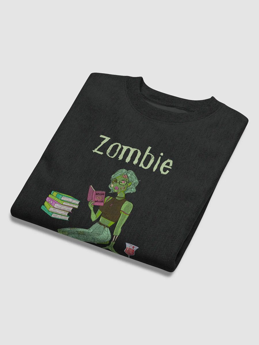 Zombie Book Lover Lady Black Sweatshirt product image (6)