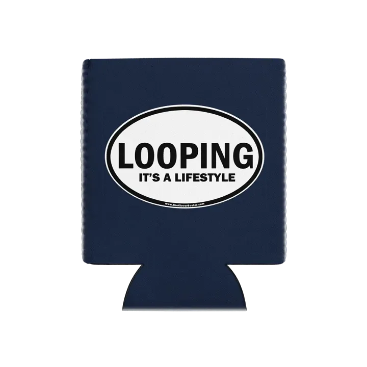 LOOPING-It's A Lifestyle - Dark Blue Can Koozie product image (1)