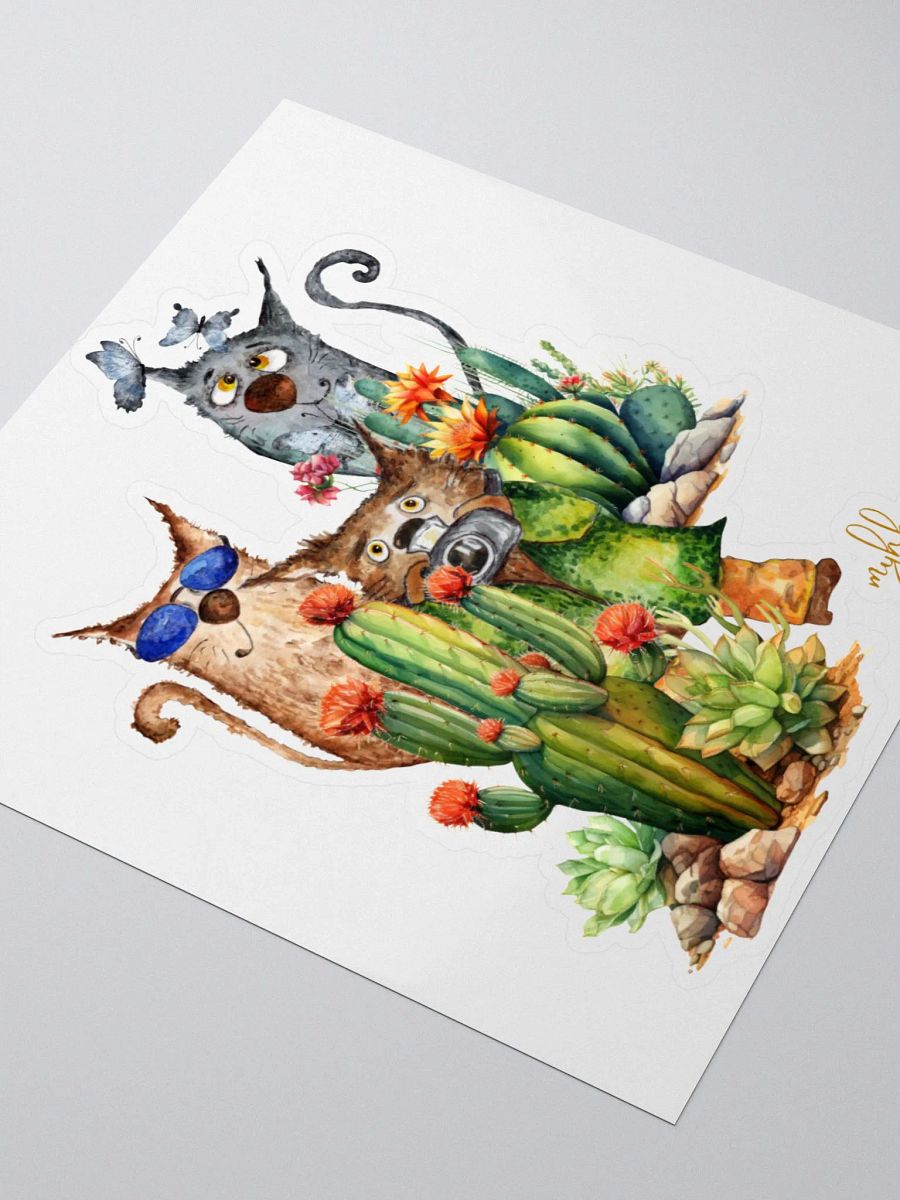 Desert Bloom: A Tale of Resilience Kiss Cut Sticker | Whimsical Vinyl Decal product image (7)