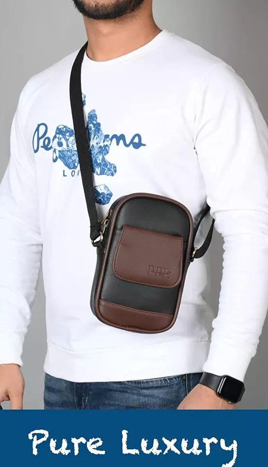 Leather Sling Bag For Men & Women Crossbody Travel Bag Shoulder Travel Purse Bag product image (4)