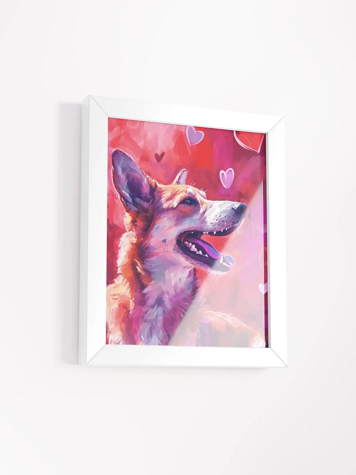 Cheerful Corgi Love Framed Poster product image (2)