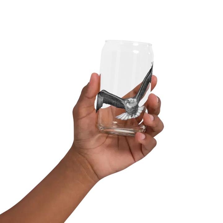 Eagle Drawing Glass Can Cup product image (32)