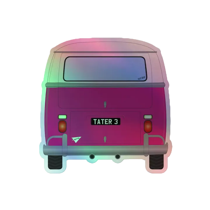 Pink Bus Taterwave Holo Sticker product image (2)