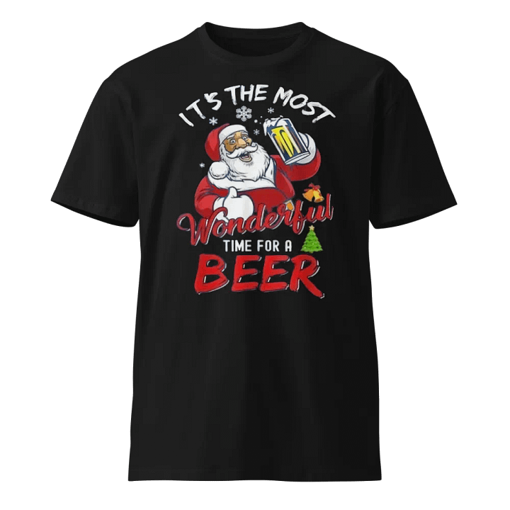 Santa’s Holiday Cheers AS Colour Unisex Premium T-Shirt product image (1)