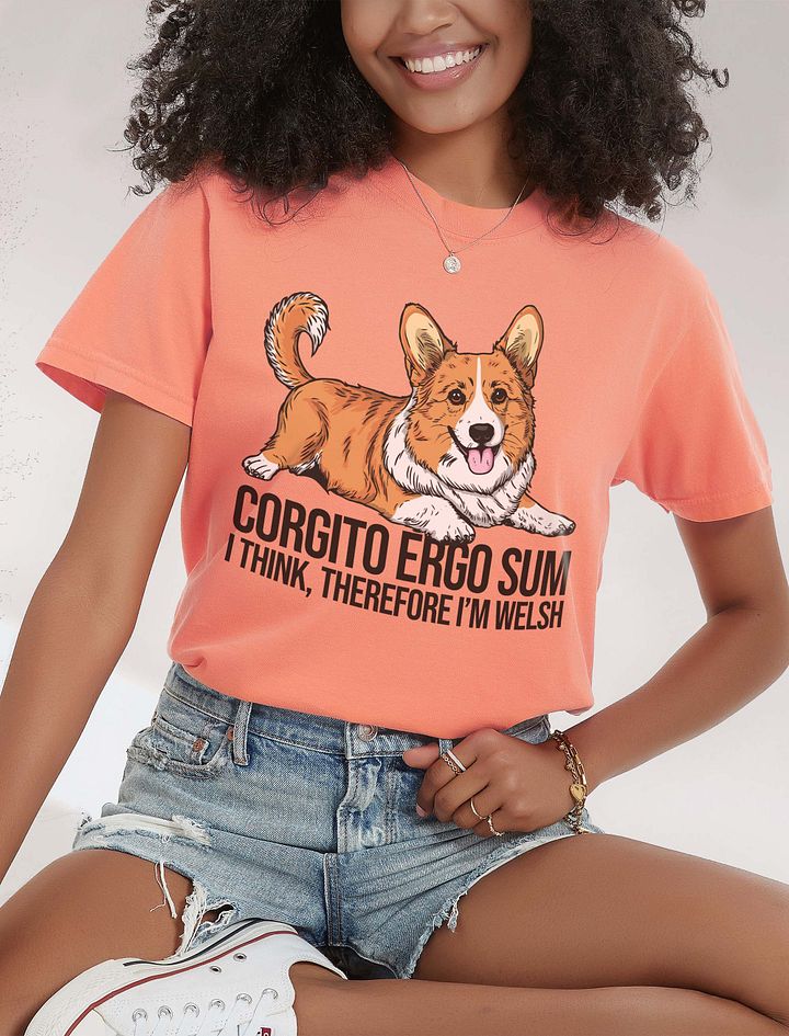 Corgito Ergo Sum T-Shirt of a Cardigan Welsh Corgi | Funny T-Shirt for Herding Dog Paw-rents product image (24)