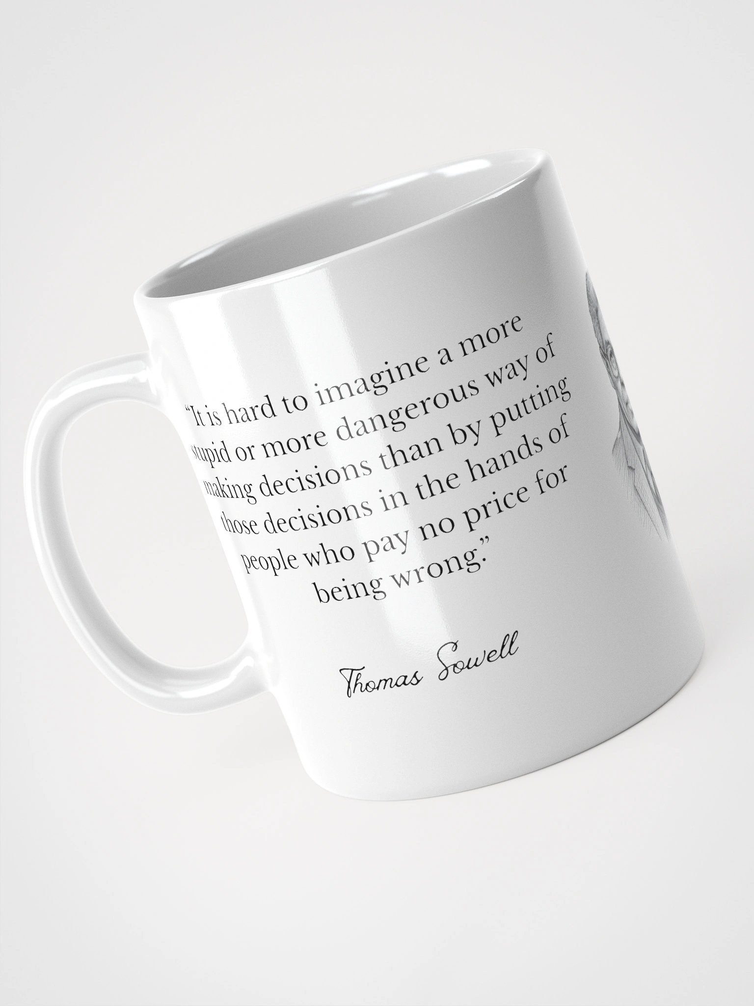 “No Price for Being Wrong” Quote Mug – Thomas Sowell product image (7)
