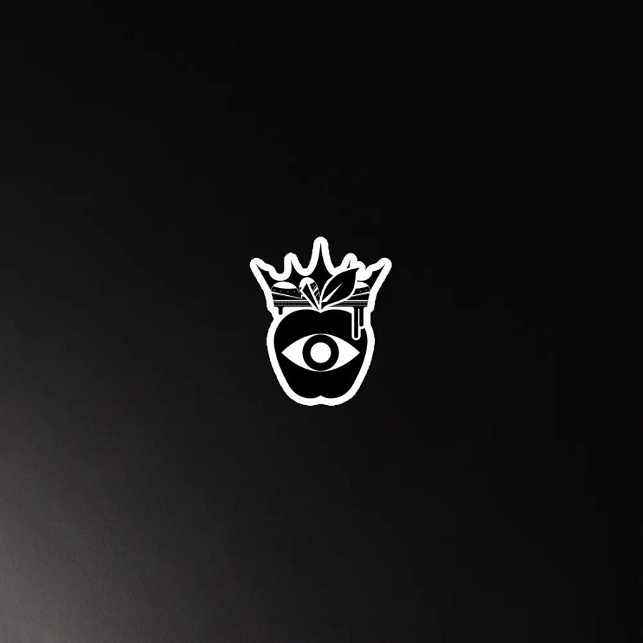 Crowned Apple (Black) ✦ Die-Cut Magnets product image (3)