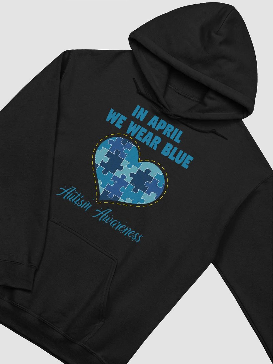 April Blue Puzzle Heart Hoodie product image (3)