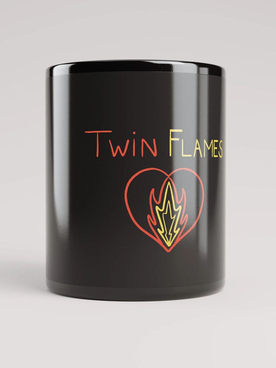 'Twin Flame Fire' Black Glossy Mug product image (5)