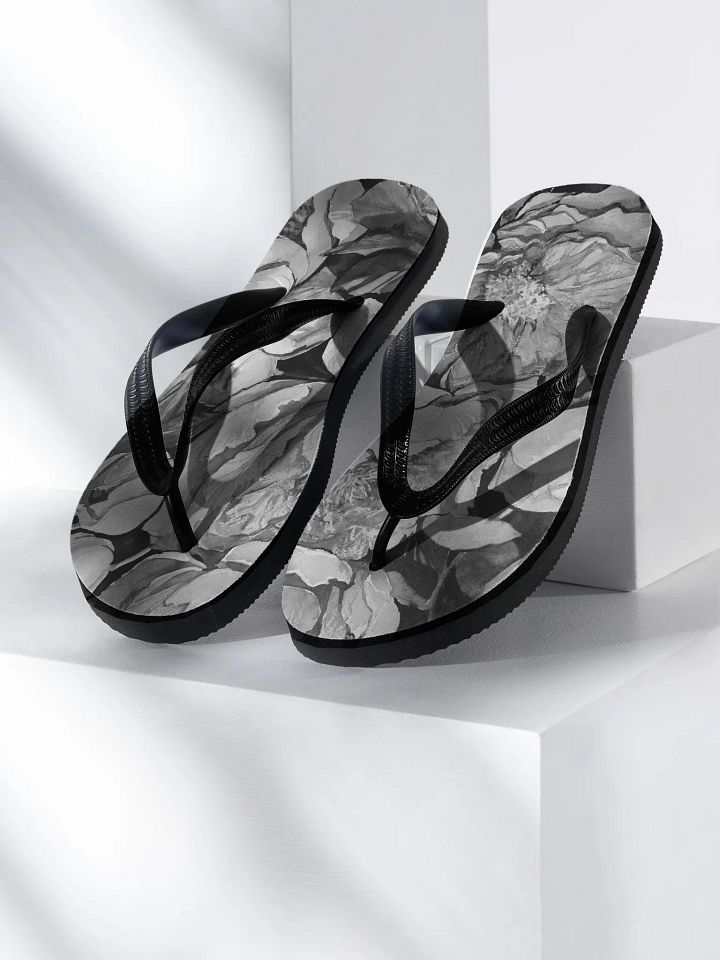 B&W Peonies - Flip-Flops product image (1)