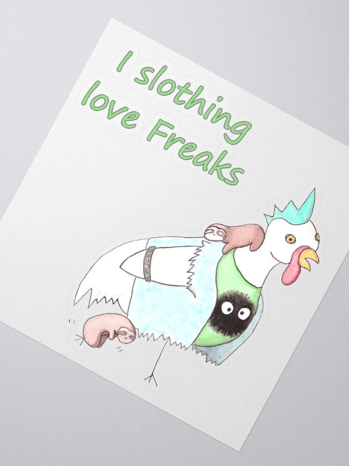 I Slothing Love Freaks Sticker! product image (6)