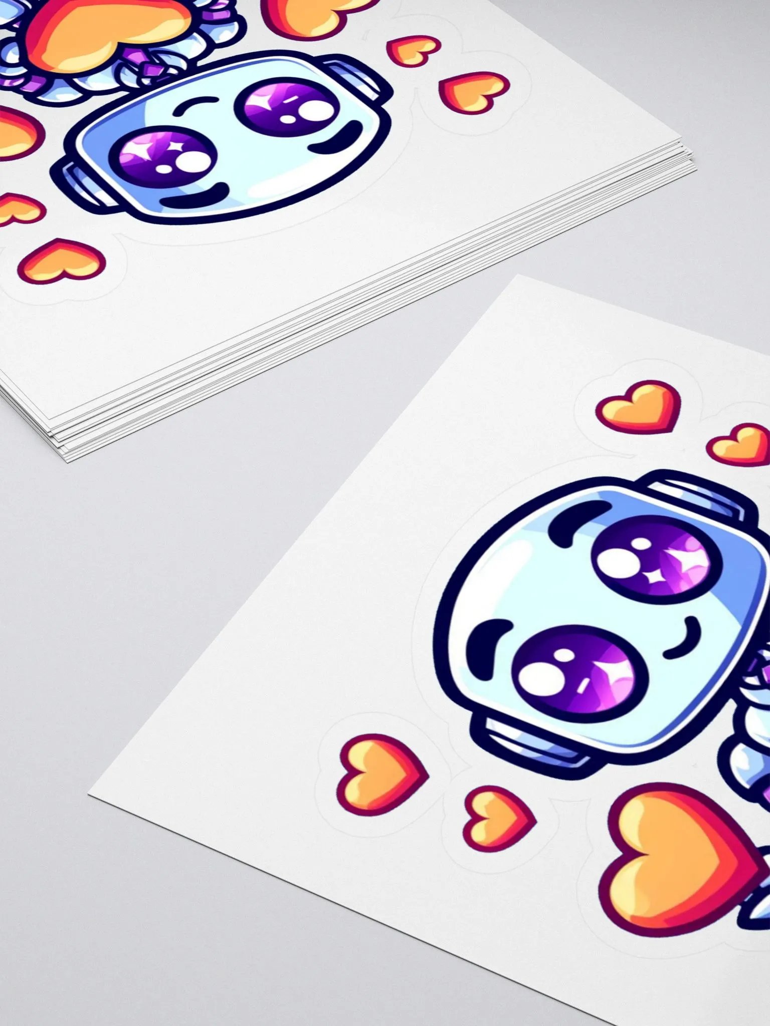 Robot Love Kiss Cut Stickers product image (4)