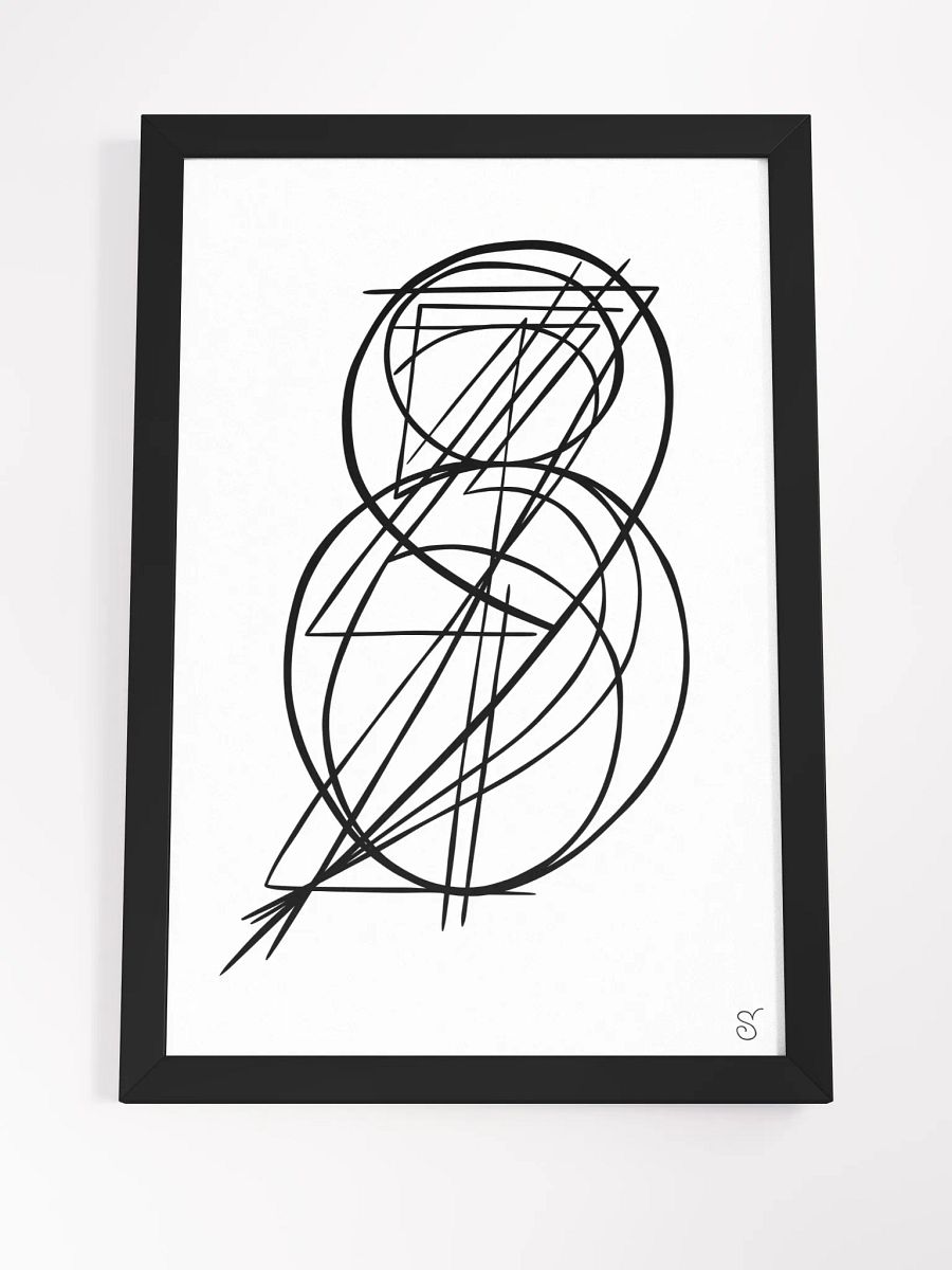 Chaos in Monochrome Framed Poster - Abstract Image No. 10 product image (4)
