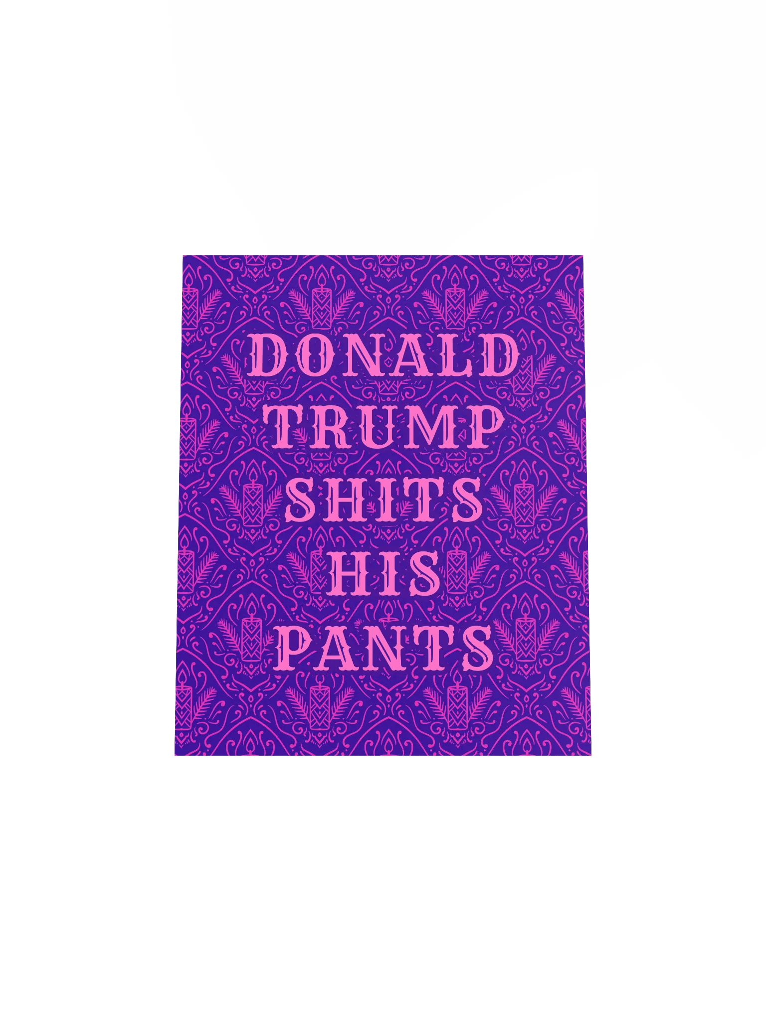 Donald Trump Sh*ts His Pants Purple VIntage Wallpaper Print product image (8)