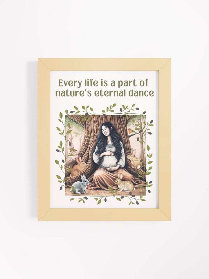 Pregnant Woman in Forest Poster in Wood Frame product image (1)