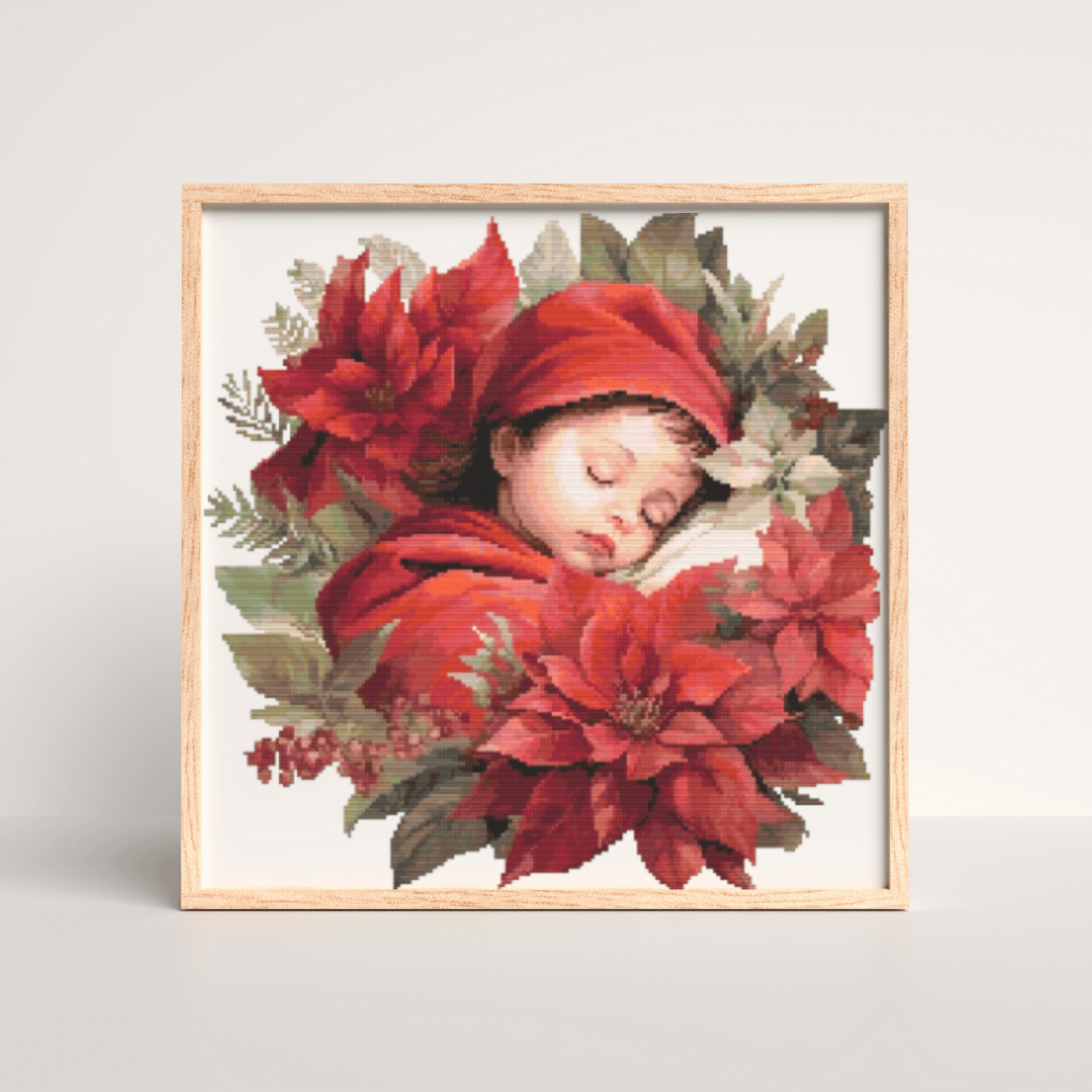 Baby Poinsettia Angel Cross Stitch Pattern product image (5)