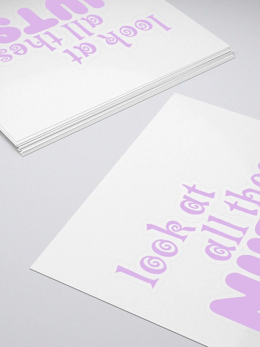 Look at all these NUTS, Sticker, Pink product image (10)