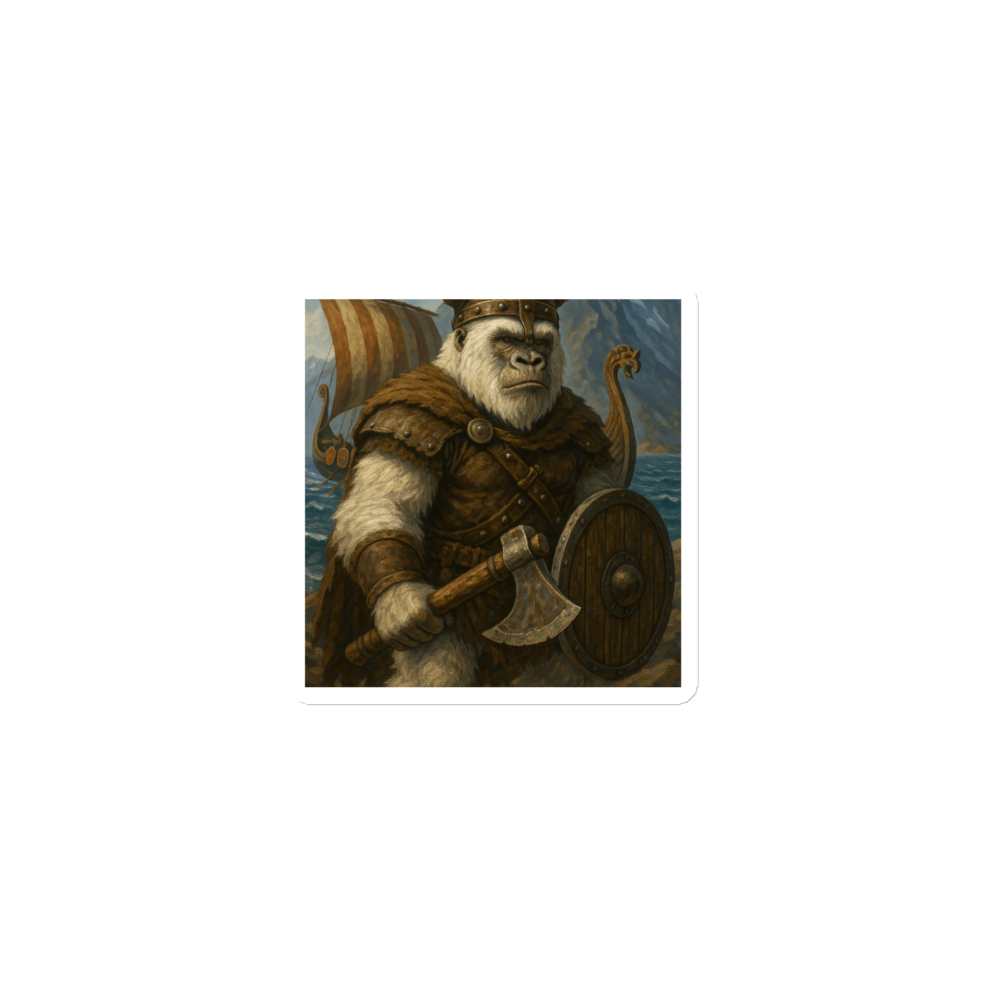 Gorilla Viking Adventure Magnet product image (1)
