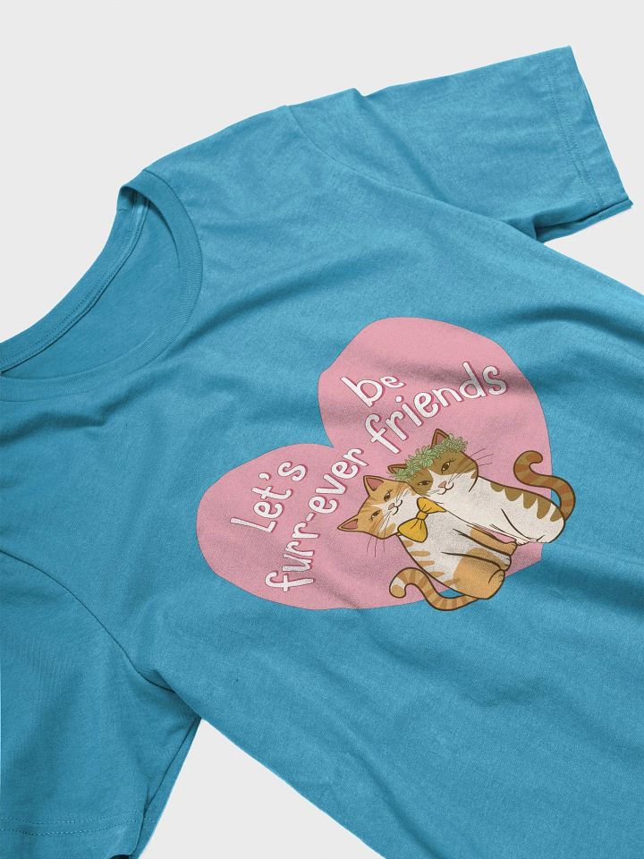Let’s Be Furr-ever Friends Cute Valentine Cat T-Shirt product image (2)