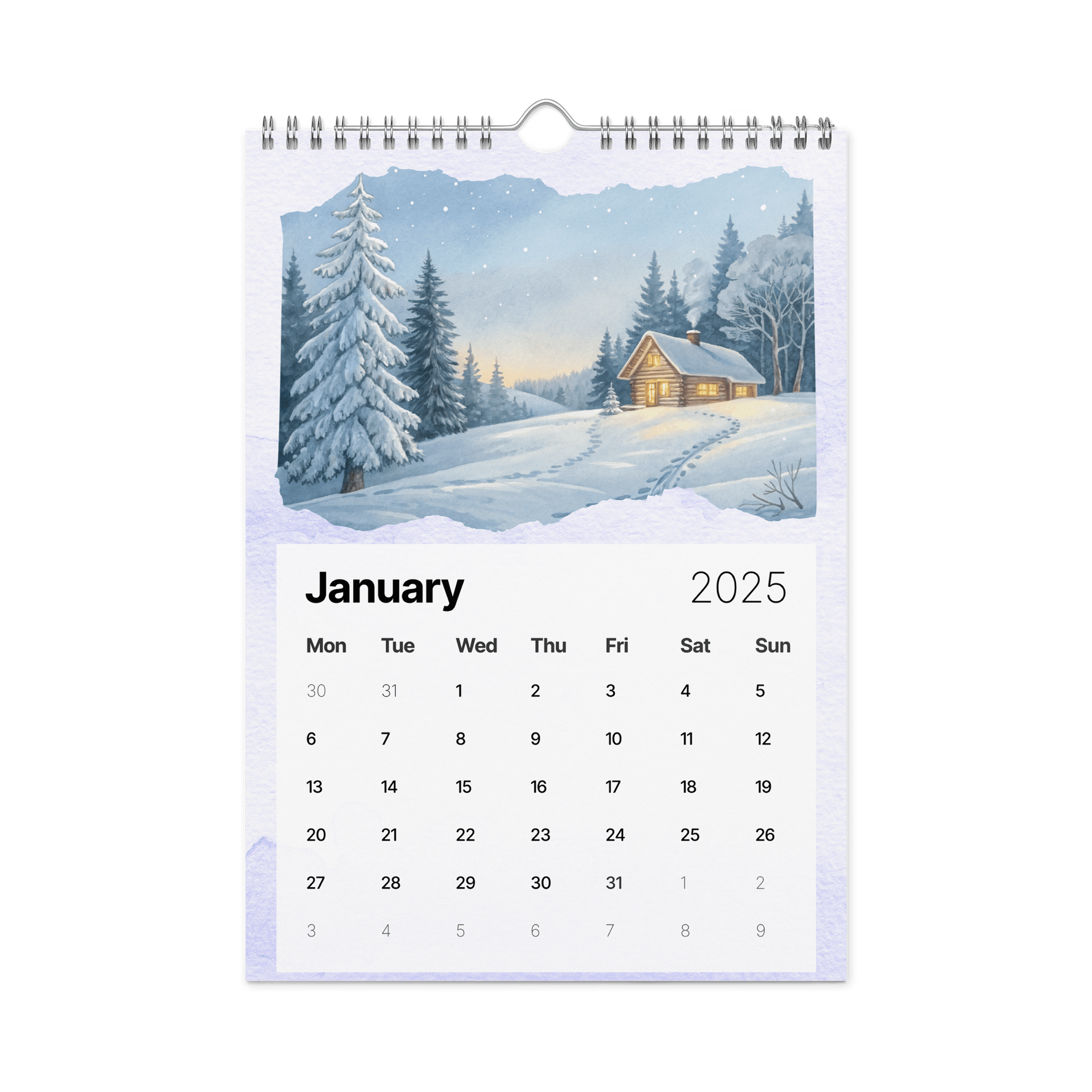 WATERCOLOR SEASONAL SCENES WALL CALENDAR 2026 product image (6)