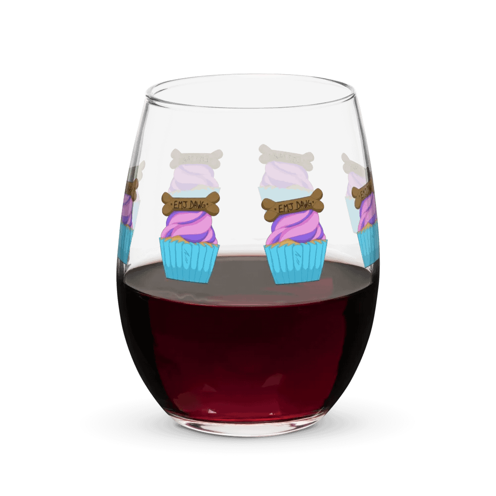 EmJDawg Cupcake Stemless Wine Glass product image (8)