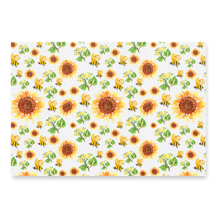White Sunflower Gift Wrap product image (2)