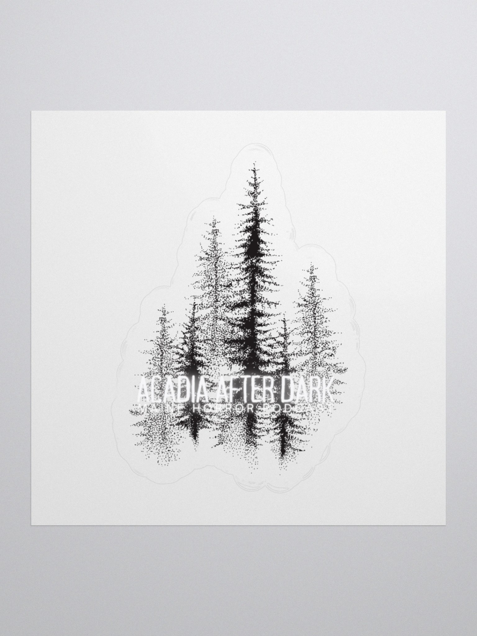 Acadia After Dark Trees Logo Sticker product image (2)