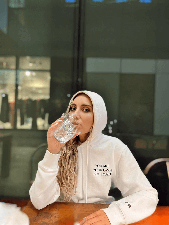 DATE YOURSELF HOODIE - WHITE product image (2)