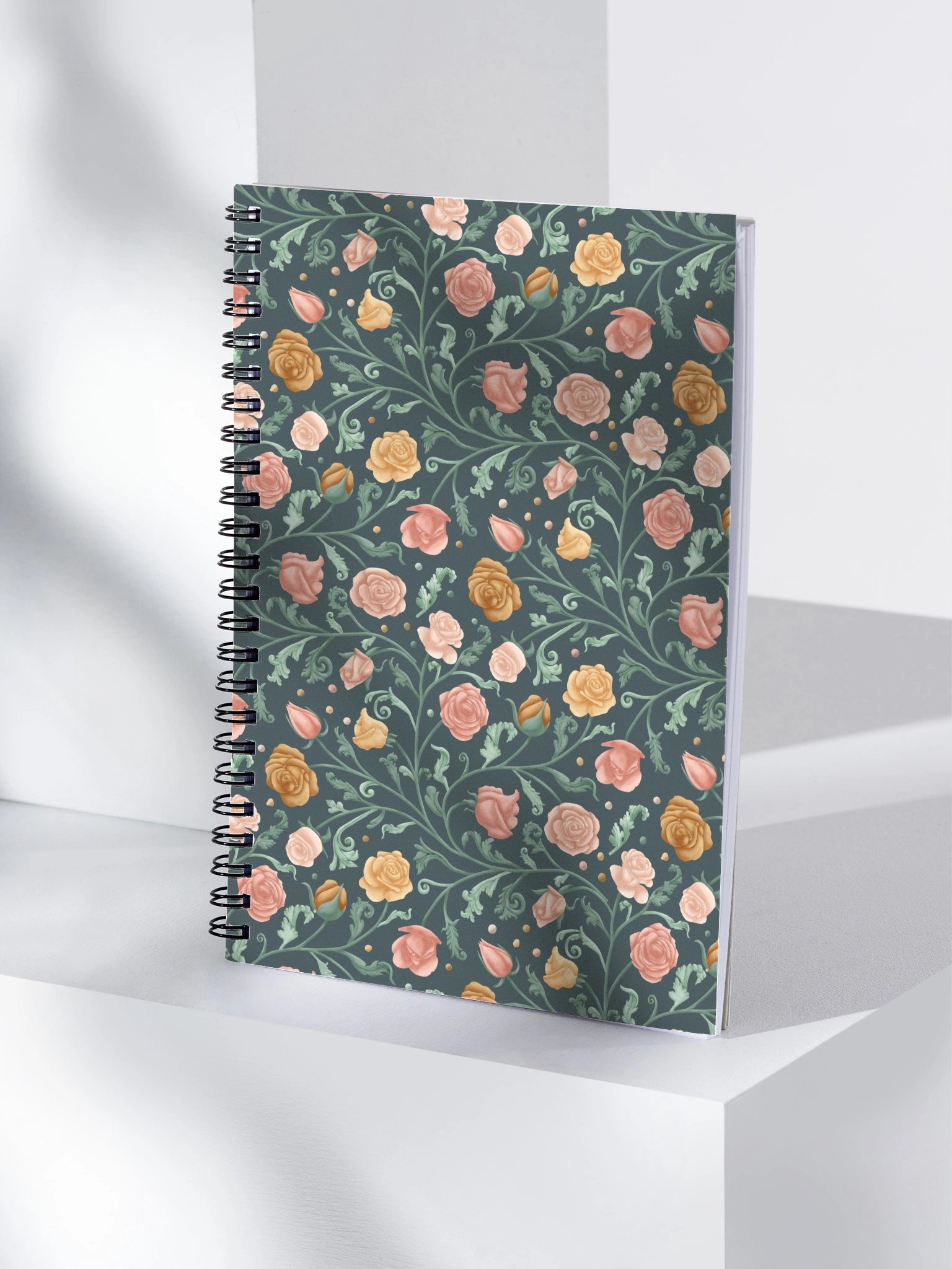 Spiral notebook magical garden of renaissance. Elegant floral journal for creative souls product image (4)