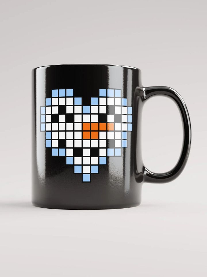 Snowman Heart Black Glossy Mug product image (2)