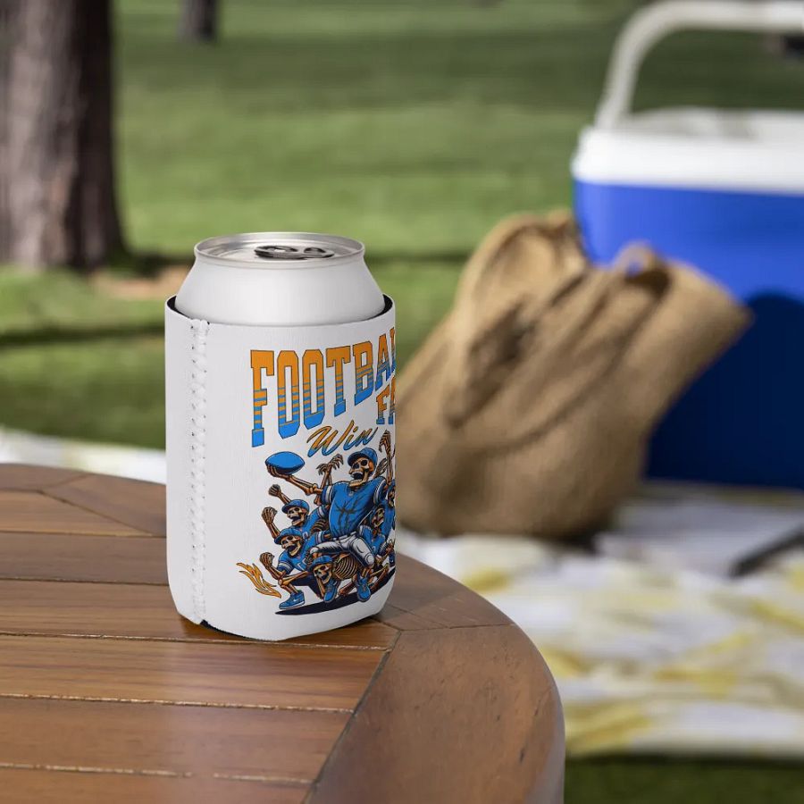 Football Fan Skeleton Touchdown Can Cooler product image (6)