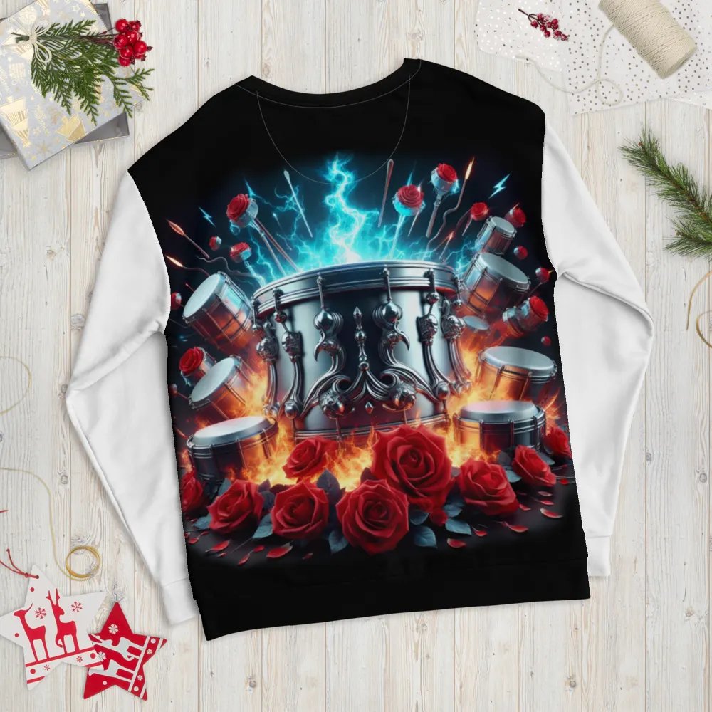 Rhythmic Drum Reverie Recycled - Unisex Sweatshirt #7 product image (9)