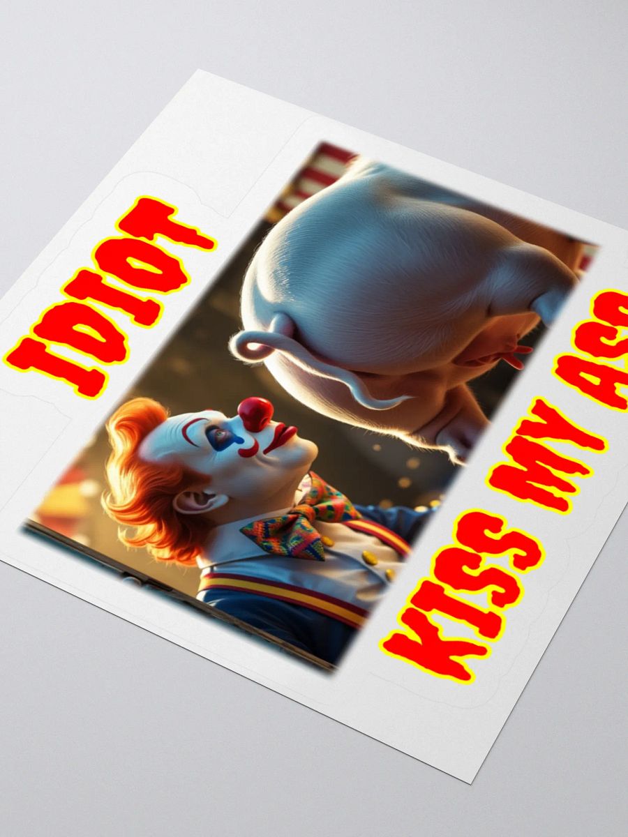 Mischievous Clown Kiss Cut Stickers product image (7)