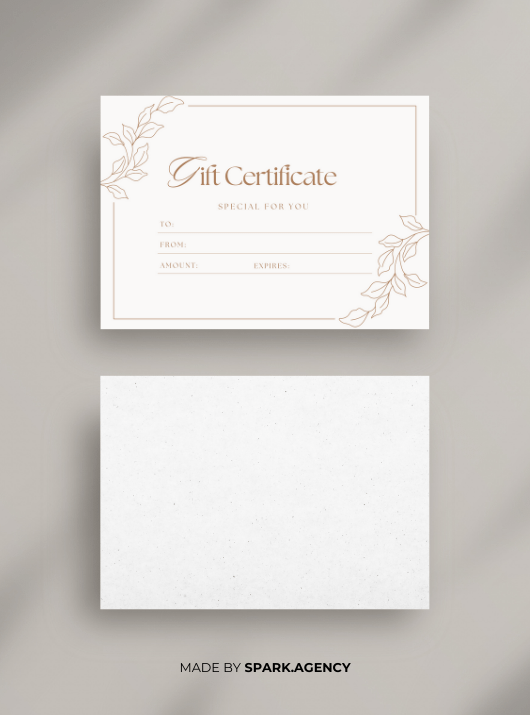 White And Brown Minimalist Gift Certificate product image (3)