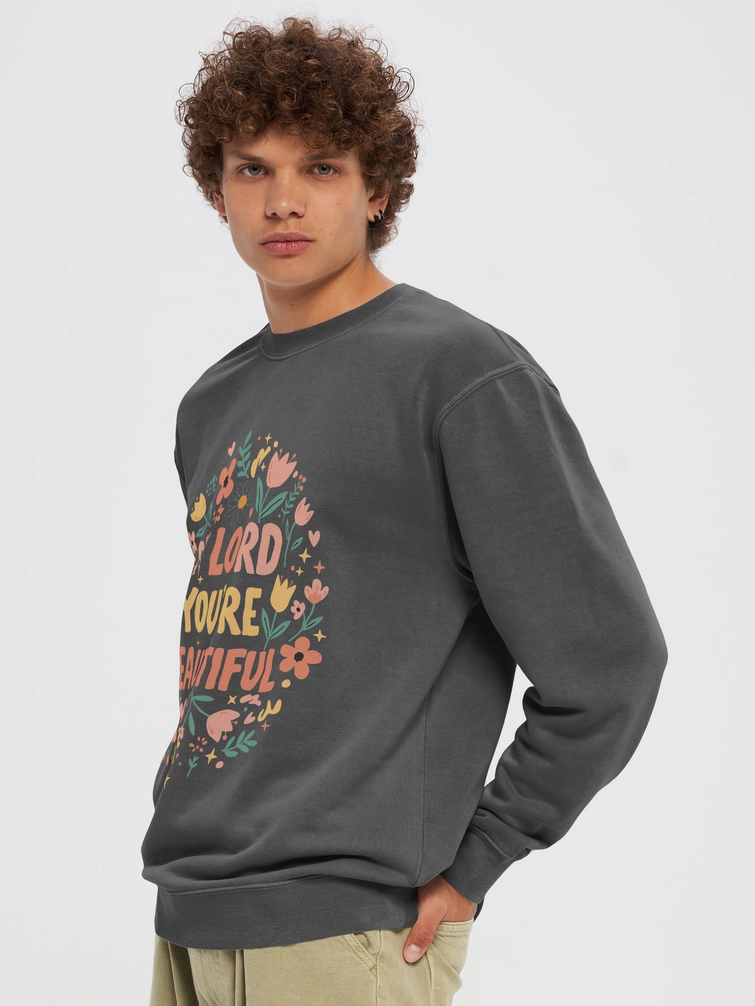 Oh Lord You're Beautiful Pigment Dyed Sweatshirt product image (5)