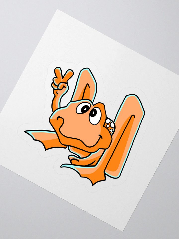 Peace frog orange sticker product image (2)