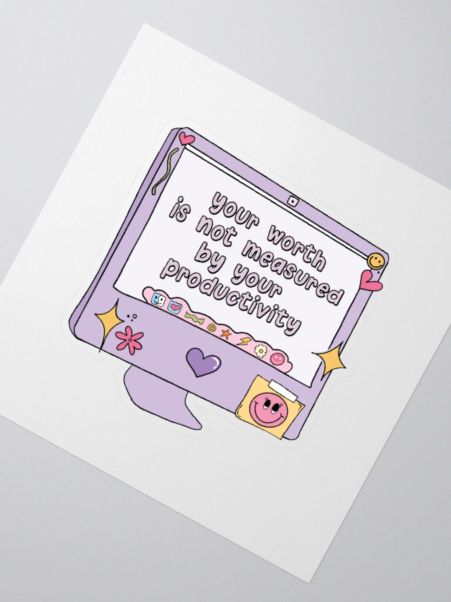 Your Worth VS. Your Productivity Sticker product image (2)