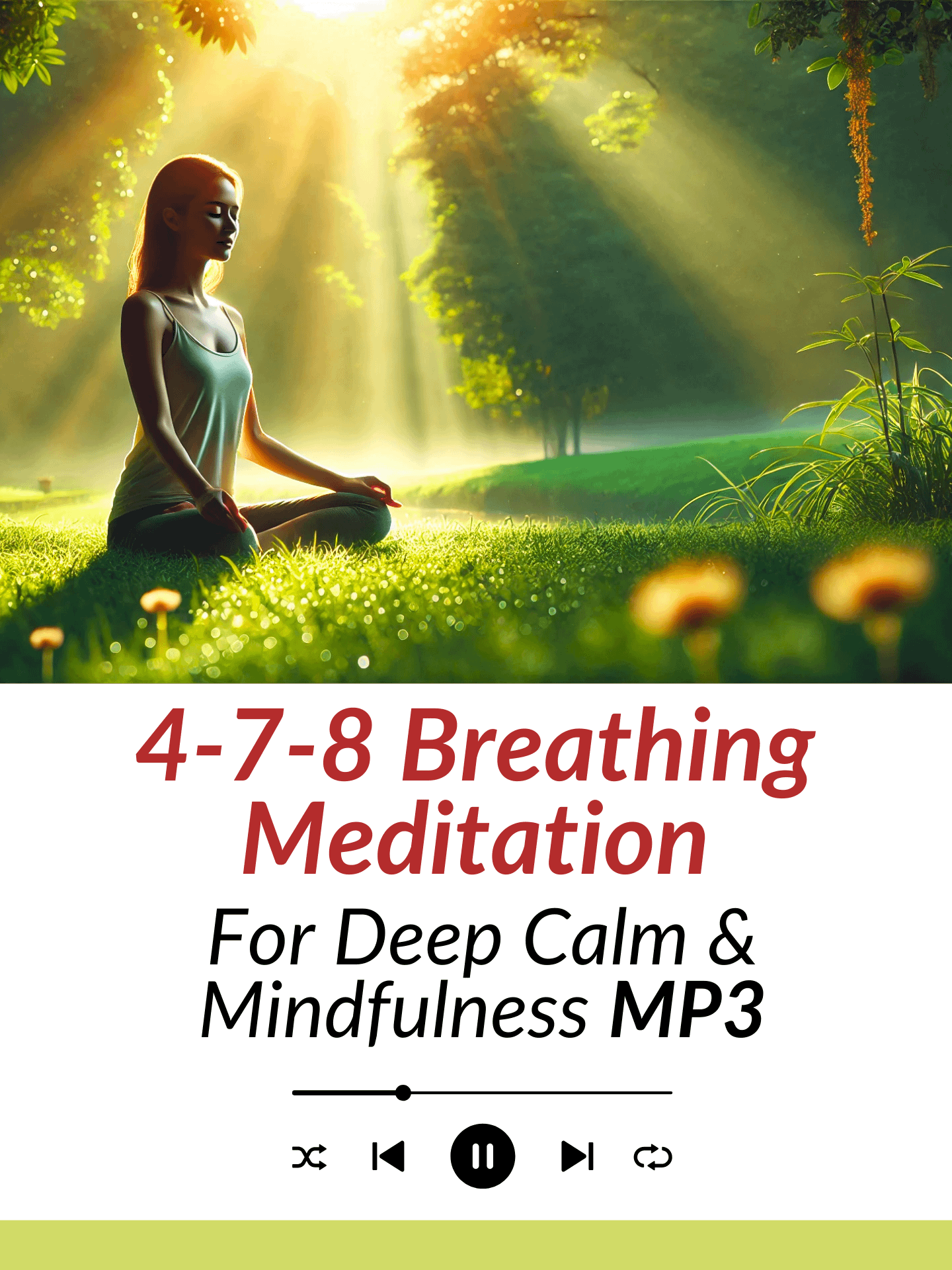 4-7-8 Breathing Meditation for Deep Calm, Mindfulness & Relaxation | MP3 Audio Download product image (1)