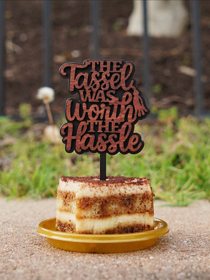 The Tassel Was Worth the Hassle - Graduation Topper - Laser Cut Design File product image (1)
