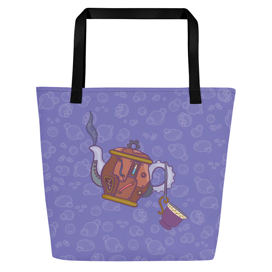 Time for Tea - Steampunk - Purple Large Tote Bag product image (2)