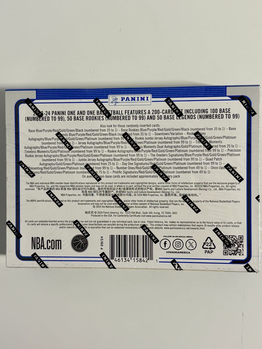 2023-24 Panini ONE and ONE Basketball Sealed Box BRAND NEW product image (2)