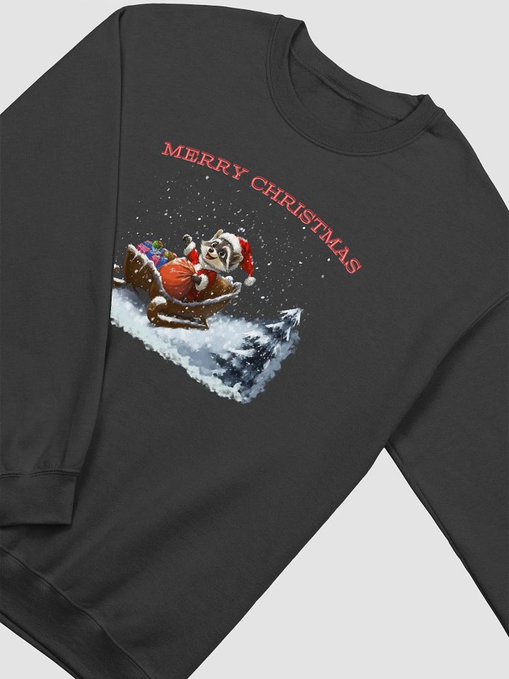 Santa Raccoon Christmas Crewneck product image (5)