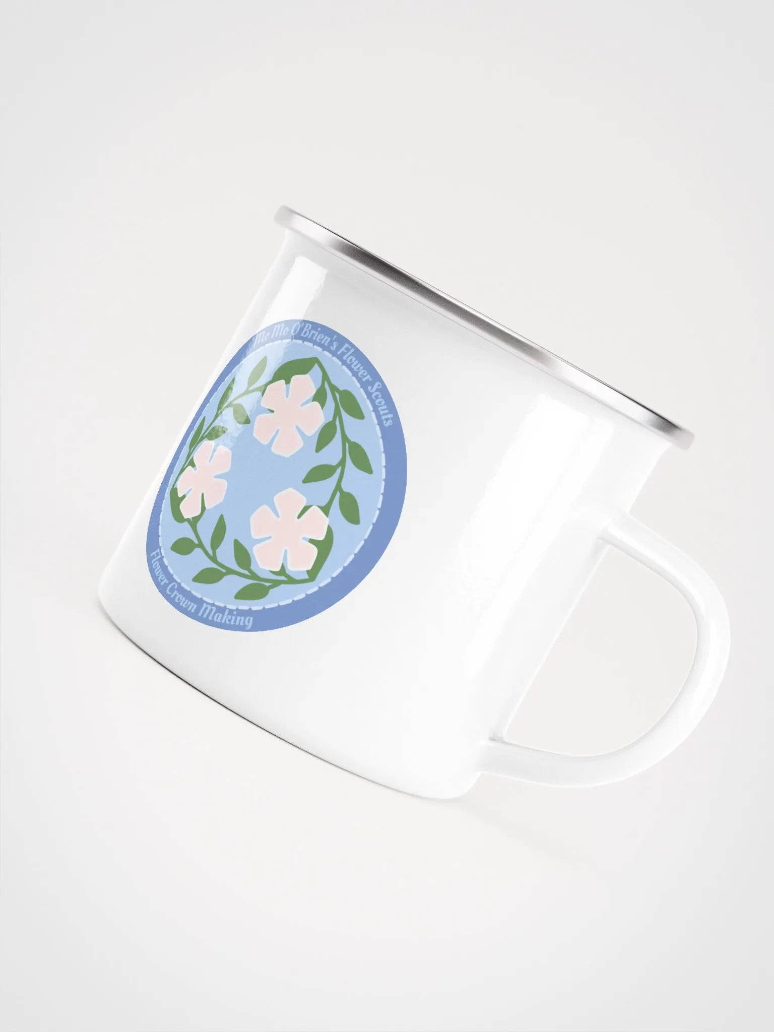 Flower Crown Making Badge Enamel Mug product image (5)